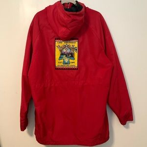 Vintage Woolrich Blanket Lined Red Coat LAKE ARROWHEAD SCOUT CAMPS